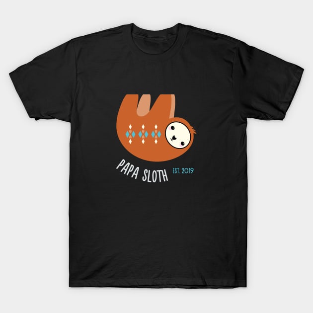 Papa Sloth T-Shirt by Mint Cloud Art Studio